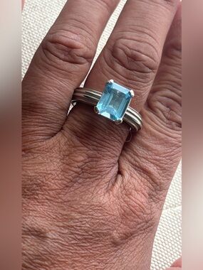 Slane and Slane Sterling Silver Blue Topaz Ring